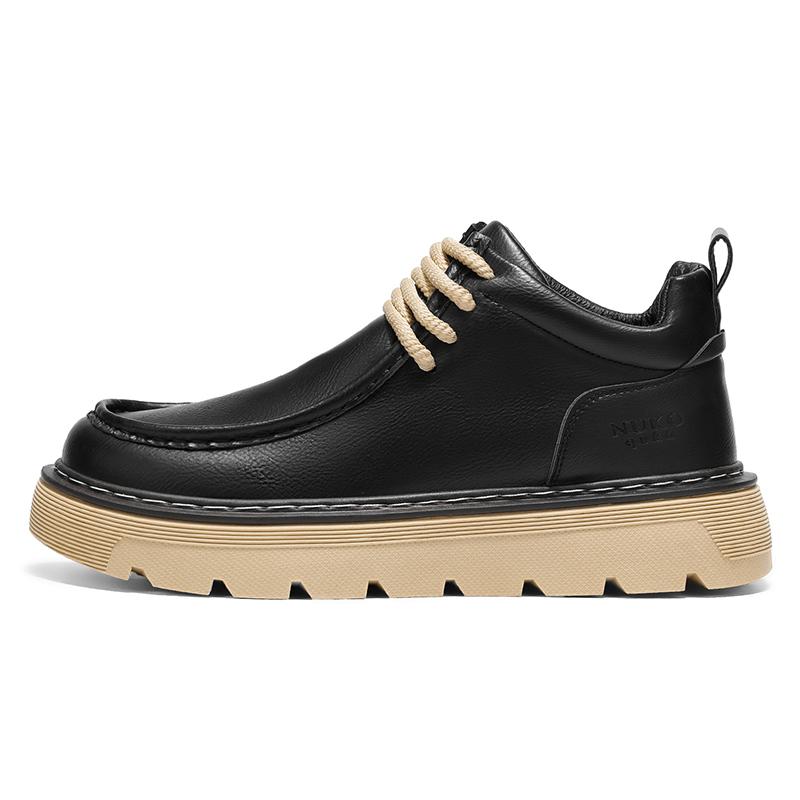 Men's shoes medium top casual sports shoes platform leather shoes
