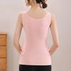 Thermal Tank Top for Women V Neck Sleeveless Camisole Top with Padded Bra Winter Warm Undershirt High Stretch Base Layer