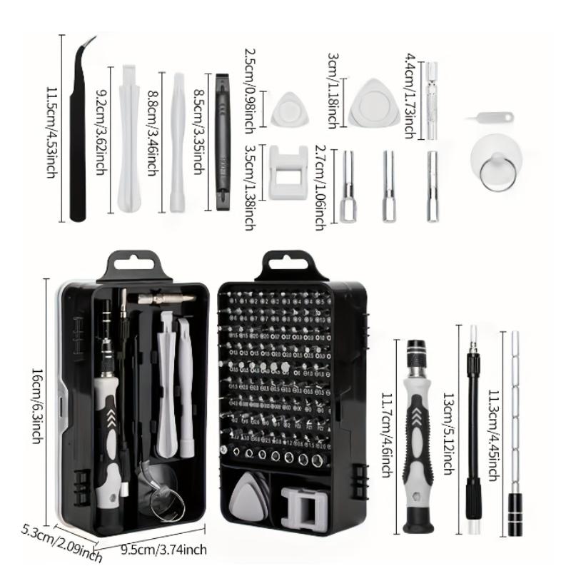 115-in-1 Upgrade Screwdriver Set with Magnetic Tips and Compact Storage Case