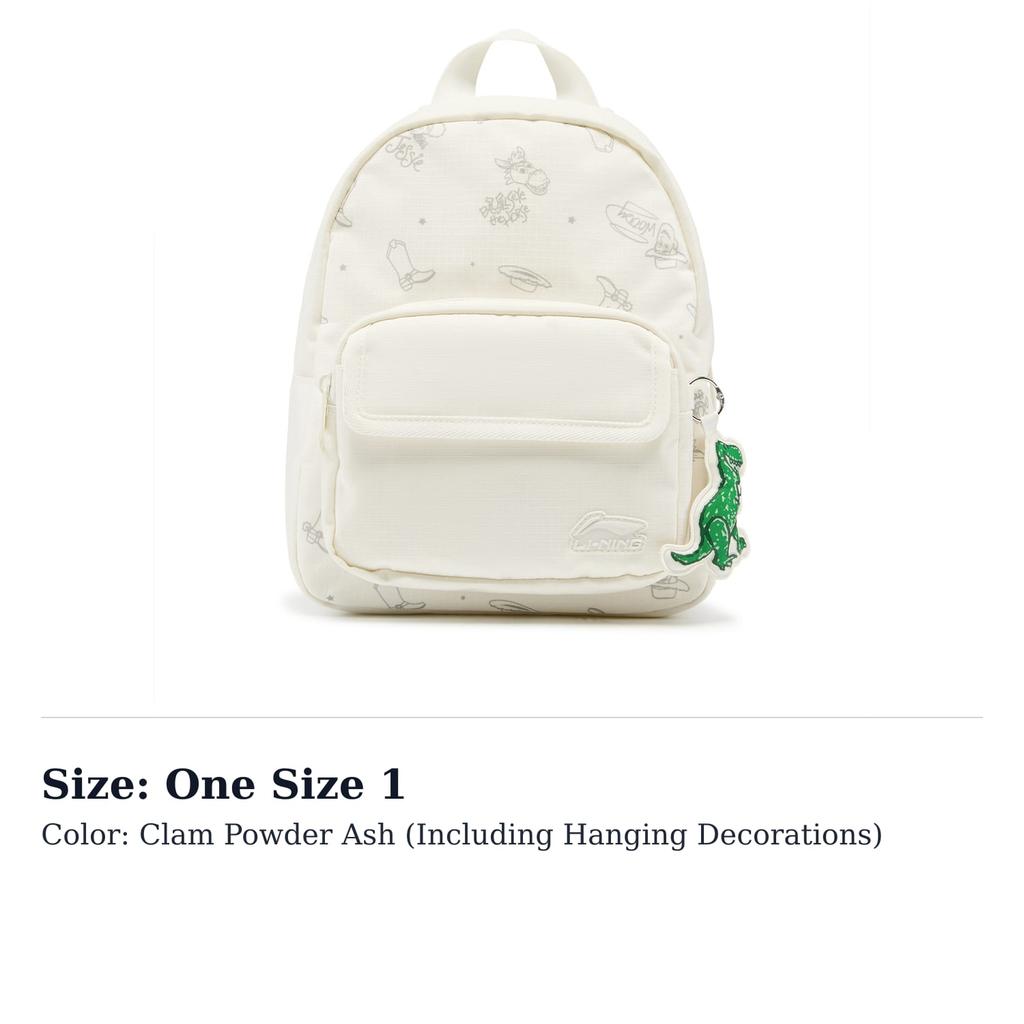 Li Ning Disney Polyester Backpack Regular Women's Clam Pink Gray ABSW336-2
