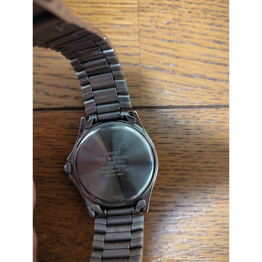 Used CASIO Quartz Watch MTP-1239DJ Blue Dial Men's
