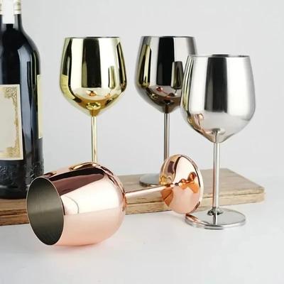 Weingläser aus Edelstahl, unzerbrechliche Cocktailgläser aus Metall, 500 ml, zum Trinken von Cocktails und Wein in der Bar und zu Hause