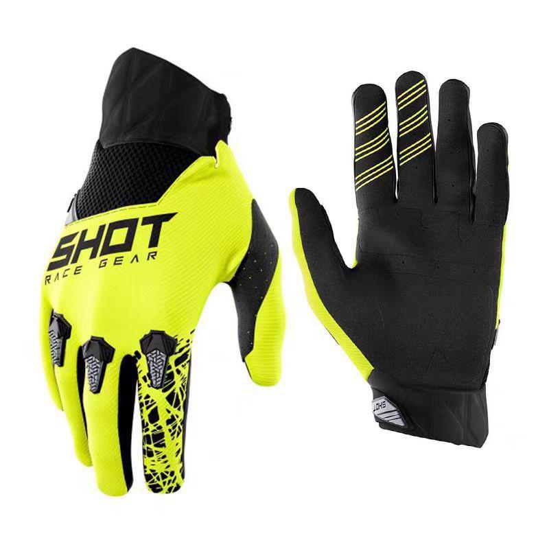 Outdoor Cycling Gloves Men Women Nylon Full Finger Bike Riding Durable Breathable Medium Thickness Small