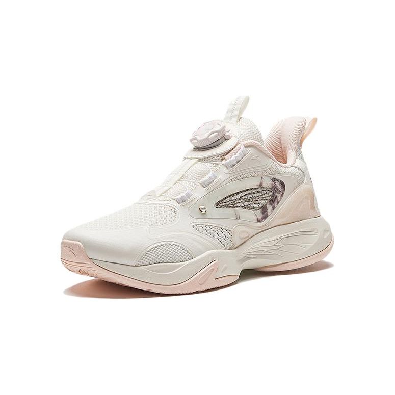 Anta Kids Lightweight Low-Top Running Shoes Kids sneaker White Pink 322415510-2