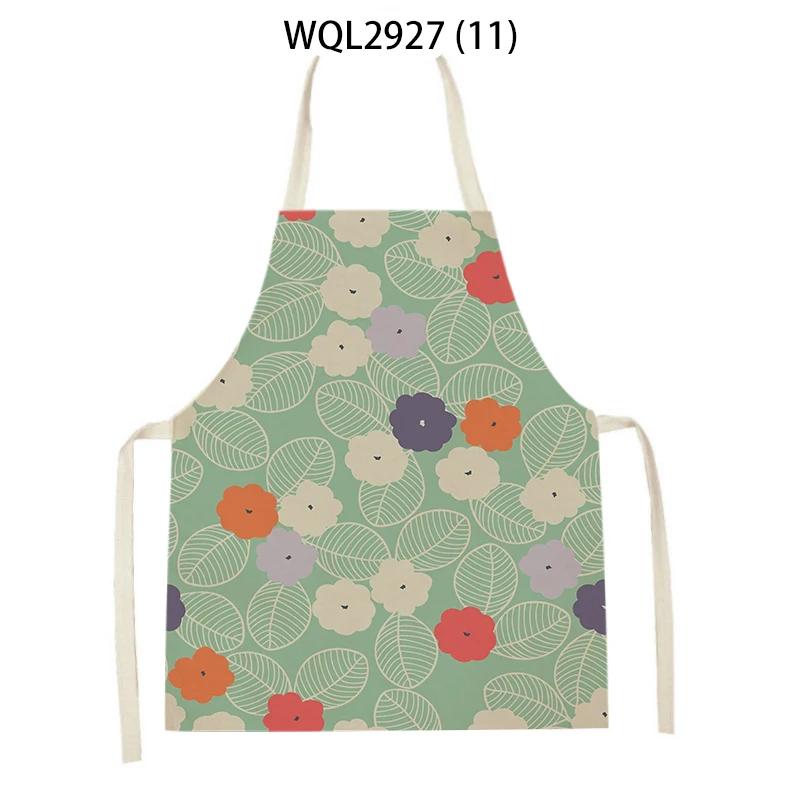 Abstract Plants Kitchen Aprons Home Cooking Sleeveless Aprons Baking Accessories Flowers Pattern Waist Bibs Antifouling Apron