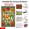 Happy Place Retro Metal Wall Art for Bedroom