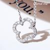 14kgf Cubic Clover Feminine Necklace 92.5 Silver