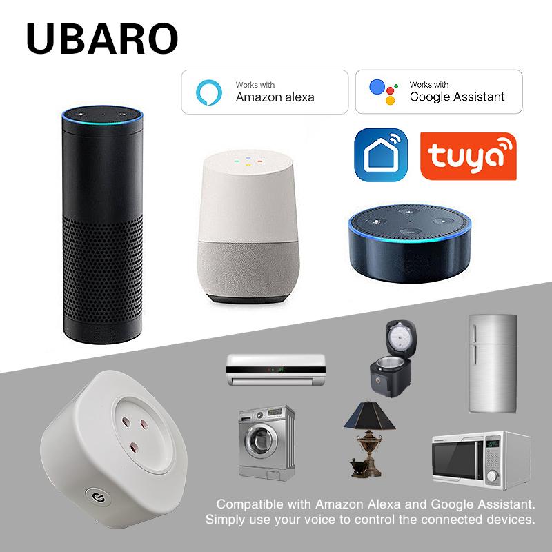 Israel Tuya Wifi Smart Socket App Controle Suporte Google Home Alexa Voice Plug Temporização Tomada Elétrica 100-240v Eletrodoméstico
