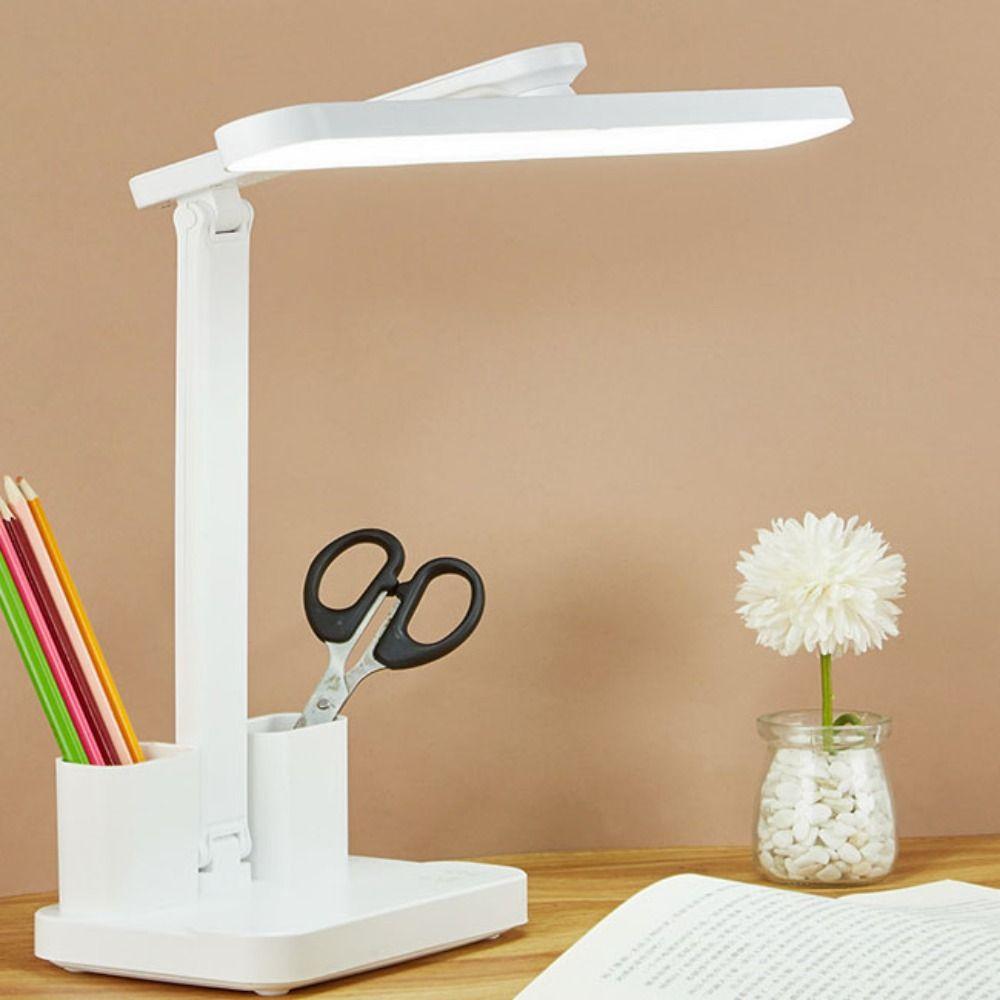 3 Levels Dimmable LED Desk Lamp Touch Control No Battery Dimmable Table Lamp Foldable Design USB Plug Desk Lamp Student Study