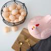 Storage Basket Iron Ceramic Hen Ornament Egg Fruit Container with Handle Kitchen Supplies