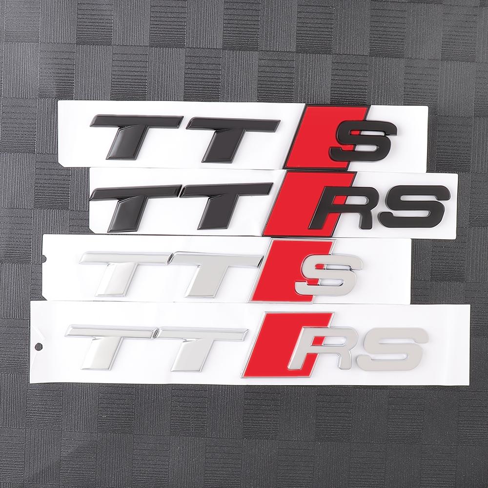 3D ABS Emblem Car TTS TTRS Badge Stickers Body Rear Trunk Decoration Decals For P7 A1 A3 A4 A5 A6 B8 Q3 Auto Accessories valve 443Da7