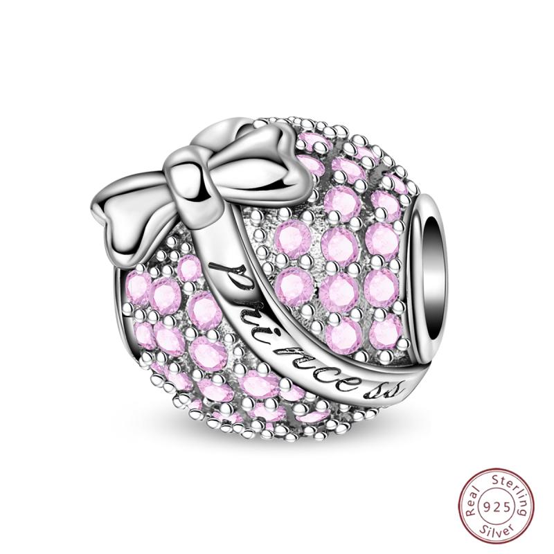 Copper Beaded Pendant Shiny Zirconia Spring Bow Original 3Mm Bracelet Women Fine Jewelry