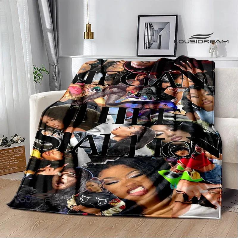 Rapper Megan Thee Stallion Blanket Flannel Warm Blankets Soft and Comfortable Blanket Bed Linings Cubre Cama Birthday Gift
