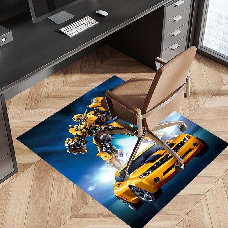 Bumblebee and Optimus Prime1 Printed Absorbent Washable Carpet, Non-Slip Bathroom Mats, Kitchen Rugs, Yoga Mat,Living Room Entrance, Camping Picnic Ru