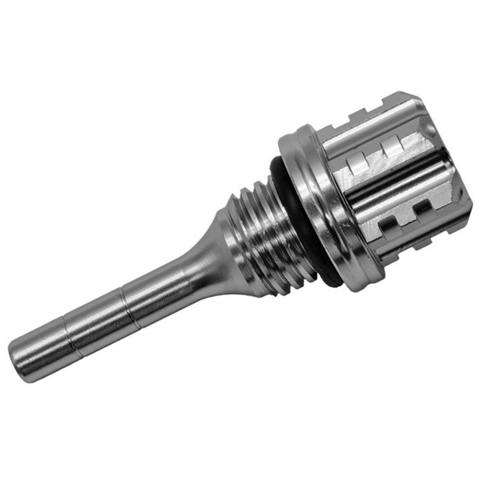 

Motorcycle Engine Accessories Oil Dipstick Filler Cap Black Silver срібний
