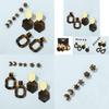 Elegant Leopard Print Acrylic Star Earrings Set For Women Perfect Birthday Gift