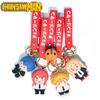 Cute Chainsaw Man Cartoon Keychain Toy Pochita Denji Bag Pendant Kids Gifts