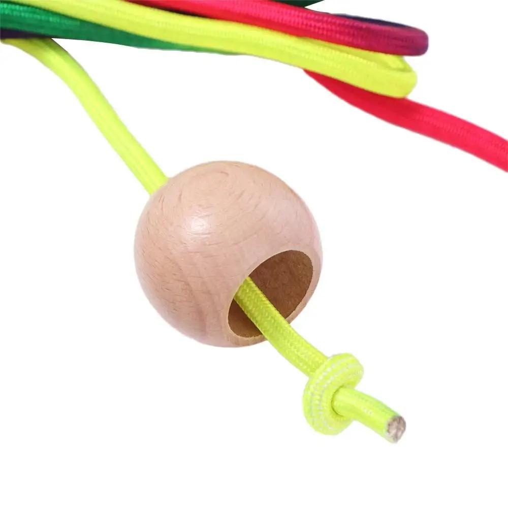 Anti-Slip Rainbow Long Rope Ball Handle Outdoor Fun Group Skipping Rope Colorful Workout Gym 5m Jump Rope School Sports