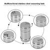 Stainless Seasoning Can Rotation Leak-proof Dredge Shaker Home Kitchen Seasoning Bottle