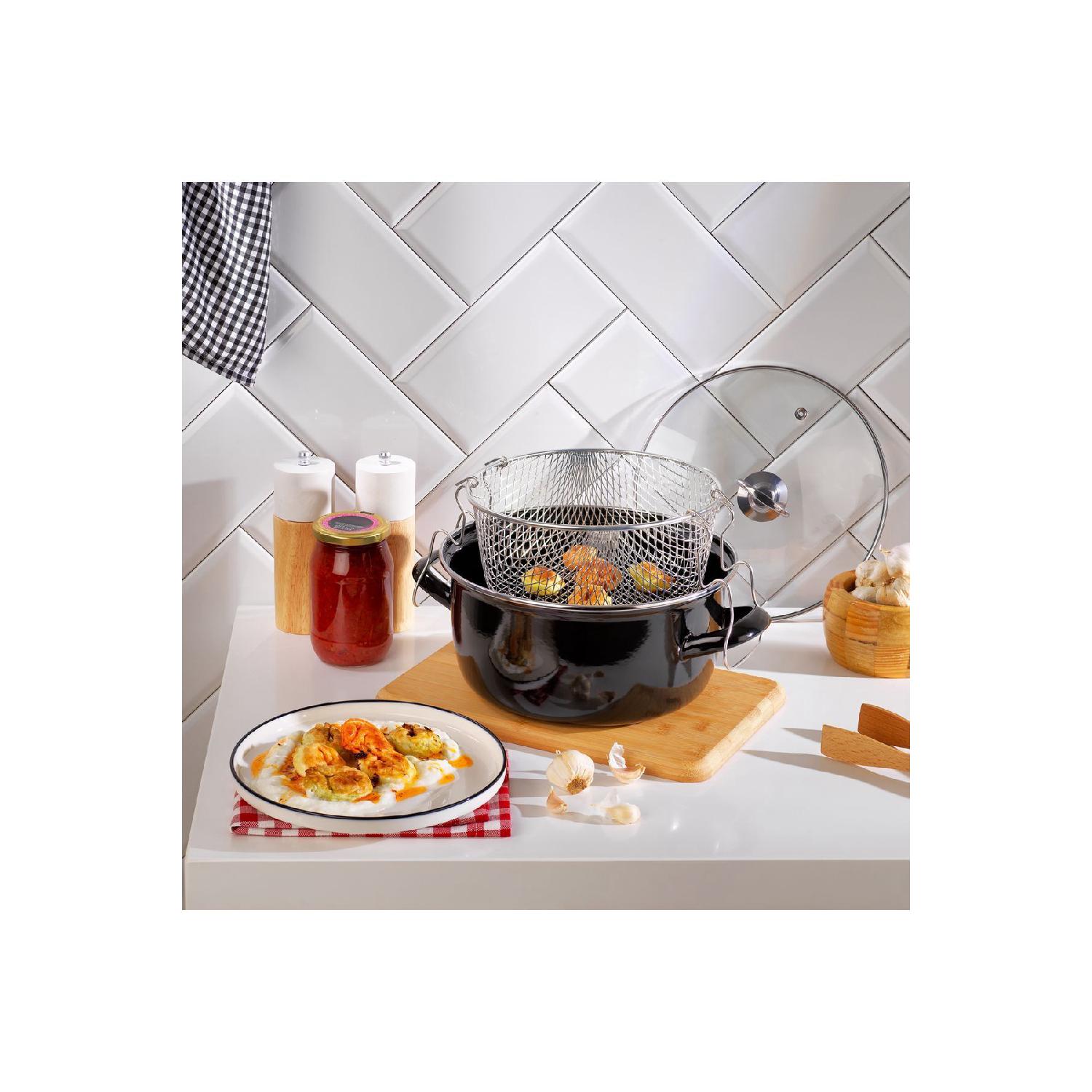 

Fry Crispy Frying Pot 22 Cm-3 Pieces-black