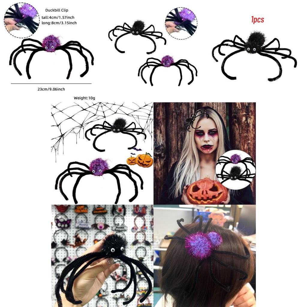 Spinnen-Haarklammern für Halloween Schwarz Lila Große Spinnenklauen-Clips für dickes dünnes Haar Dekorationen