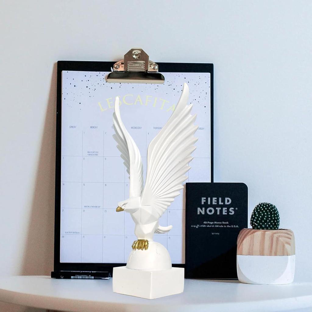 Adlerstatue für Heimdekoration - Ästhetische Heimdekorationsartikel - Prunkstück für Heimdekoration - Dekorative Skulptur für Heimdekoration & Bürodekoration - 6X6X25 CM