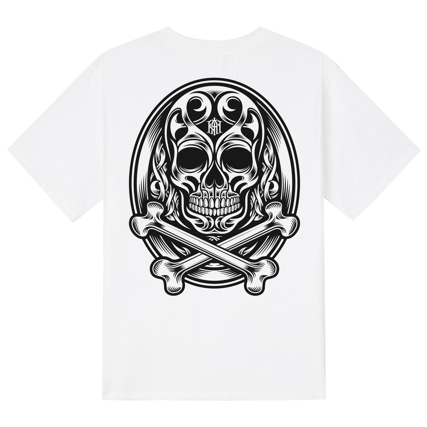 Khan 6312 Ktw0005 Skull Celtic Short Sleeve T-Shirt - White White/L