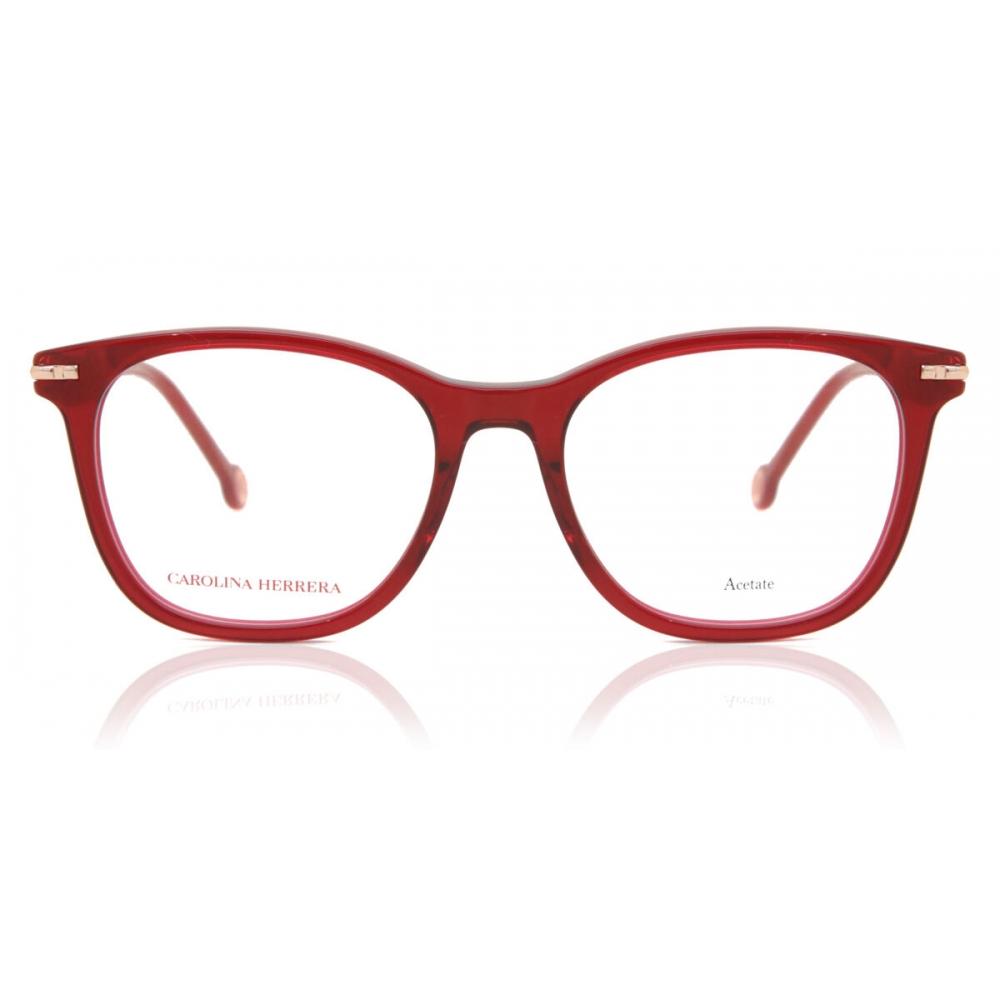 

Carolina Herrera Her 0103 C9a Women Eyeglasses Transparent Red/50-17-145