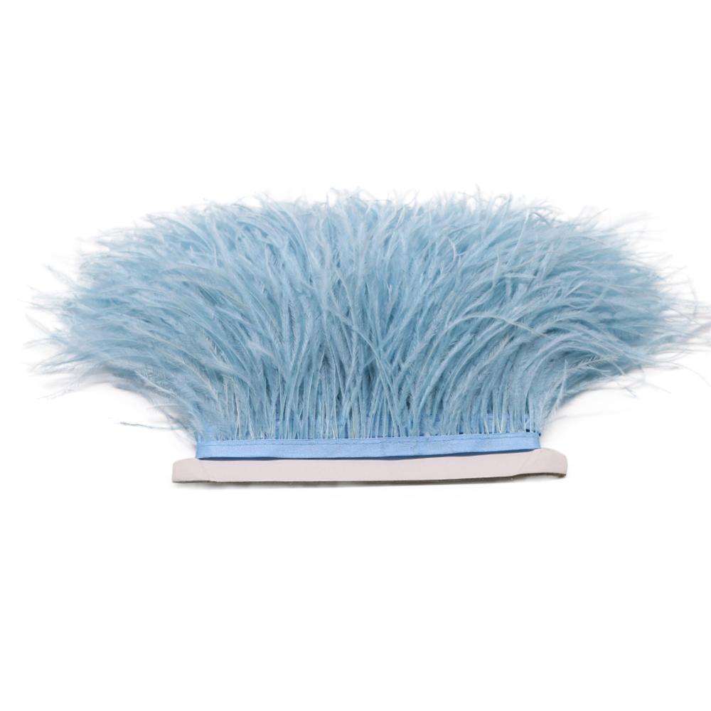 Feather1M 5M 10M 8-10cm Black White Ostrich Feather Trims Ribbon Multicolor Plume for Sewing Feathers Crafts  Dress Clothing Decoration