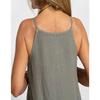 Fashionable Casual Cotton Linen Side Slit Dress