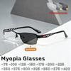 Ultra-light Metal Anti Blue Light Photochromic Myopia Glasses Indoor and Outdoor Use Compatible Half Frame Eyewear -0.75 To -4.0