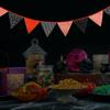 Colorful Halloween Triangular Flags Thanksgiving Cotton Fabric Pennant Bunting Banners for Schools Homes and Offices