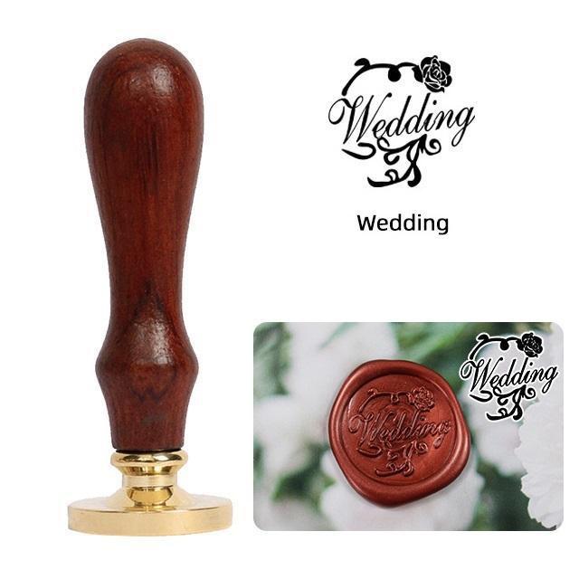 1 Pc Alphabet Pattern Wax Seal Stamps Retro Happy Birthday Antique Wooden Sealing Scrapbooking Wedding Decoration
