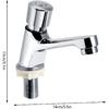 Water Saving Time Delay Faucet, Public Ktchen Bathroom Chrome Plated Self Closing Water Saving Time Delay Basin Sink Tap Faucet, for Home Kitchen,