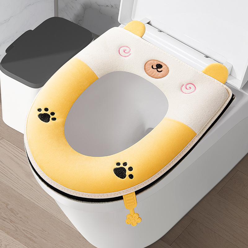 Toilet seat seat cover Household toilet cover Universal waterproof toilet cover Simple four-season toilet cover