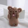 Cartoon Rabbit Shouting Dog Plush Keychain Plush Doll  Dog Plush Keyring   Children Gift