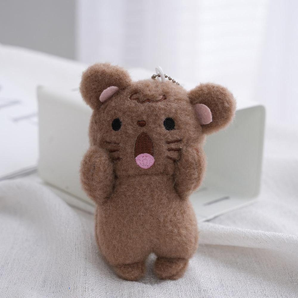 Cartoon Rabbit Shouting Dog Plush Keychain Plush Doll  Dog Plush Keyring   Children Gift