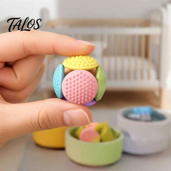 Babies Sensory Balls Detachable Silicone Ball Toy, Grip Training Mini Textured Kids for Babies, Tactile Stimulation Stress Relief Colorful Toy