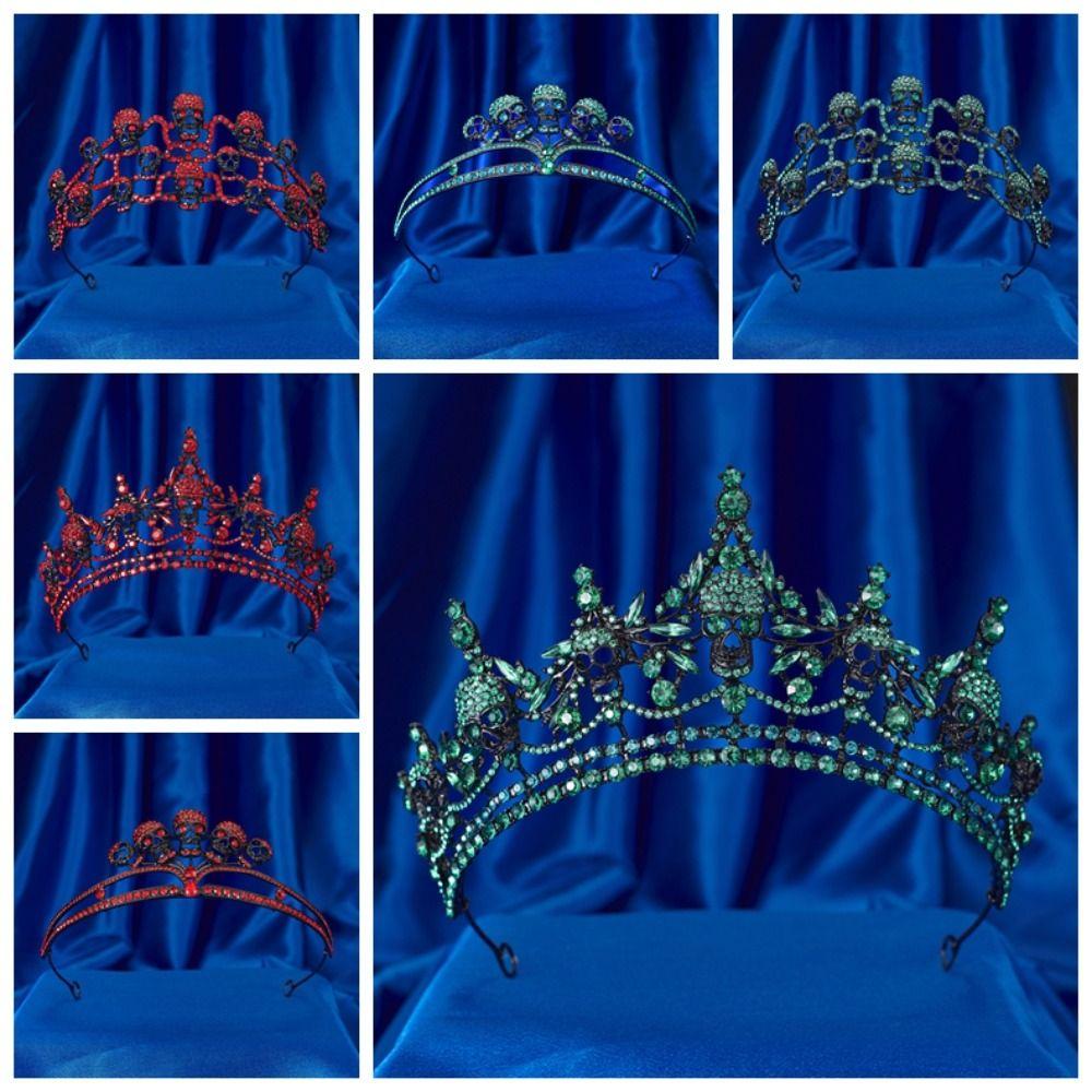 Gothic Skull Crown Halloween Headband Queen Halloween Party Decorations  Men