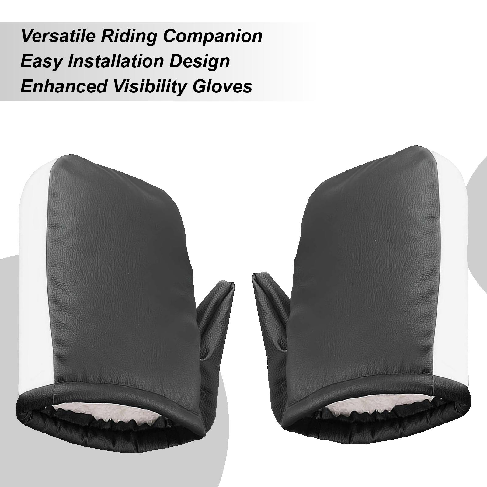

Handlebar Mitts PU Leather Reflective Comfortable Windproof Winter ATV Muffs Thermal Handlebar Gloves For Men Women Winter Cold China Mainland