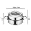 Yibo Kapur 28cm 304 Stainless Steel Steamer Pot