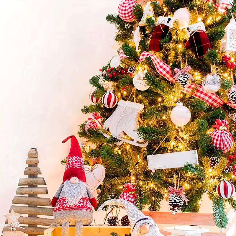 5 Yards Red Plaid Ribbons Christmas Decor Ribbon Handmade Bow Ribbon New Year Party Gift Wrapping Ribbon Xmas Decorations