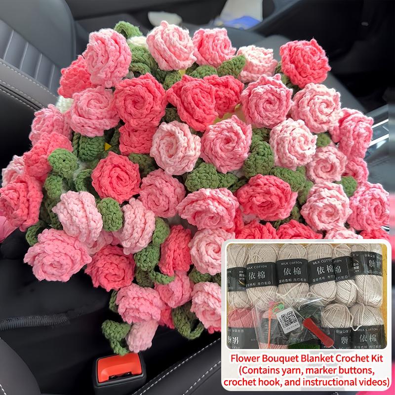 Rose Blanket Material Package Bell Orchid Handmade Birthday Gift For Girl Wedding Blessing Blanket Handmade Material Diy Gifts