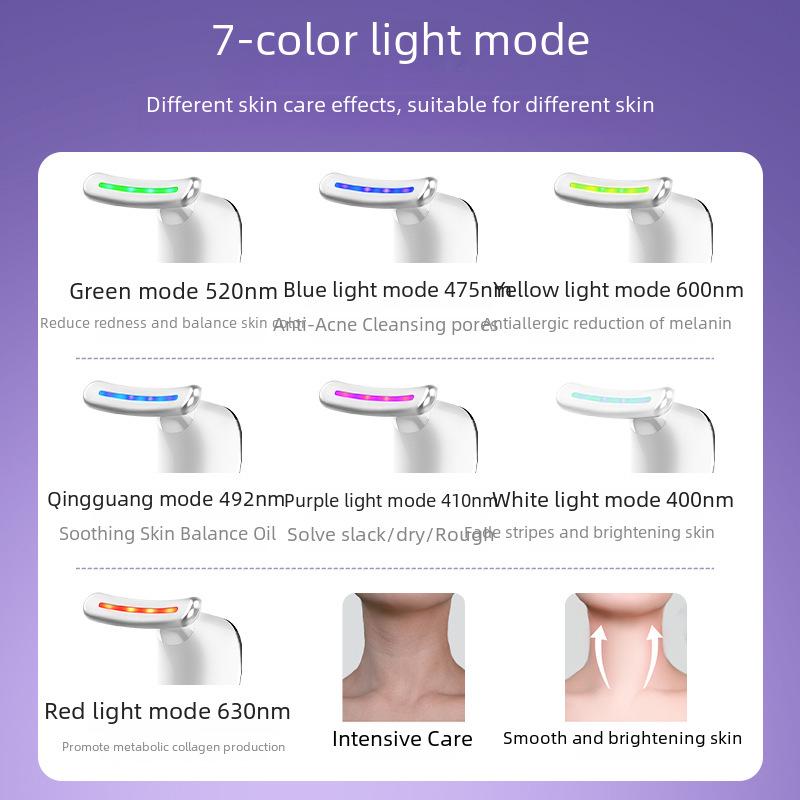 Neck Beauty Device: Anti-Wrinkle Vibration Massager & LED Skin Lifter