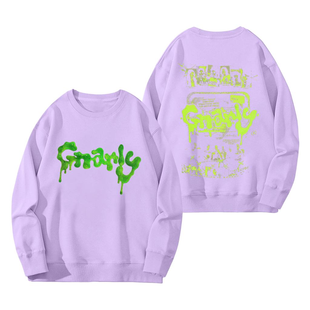 Women's Fashion Long Sleeve Print Round Neck Loose Pullover Sweater Top