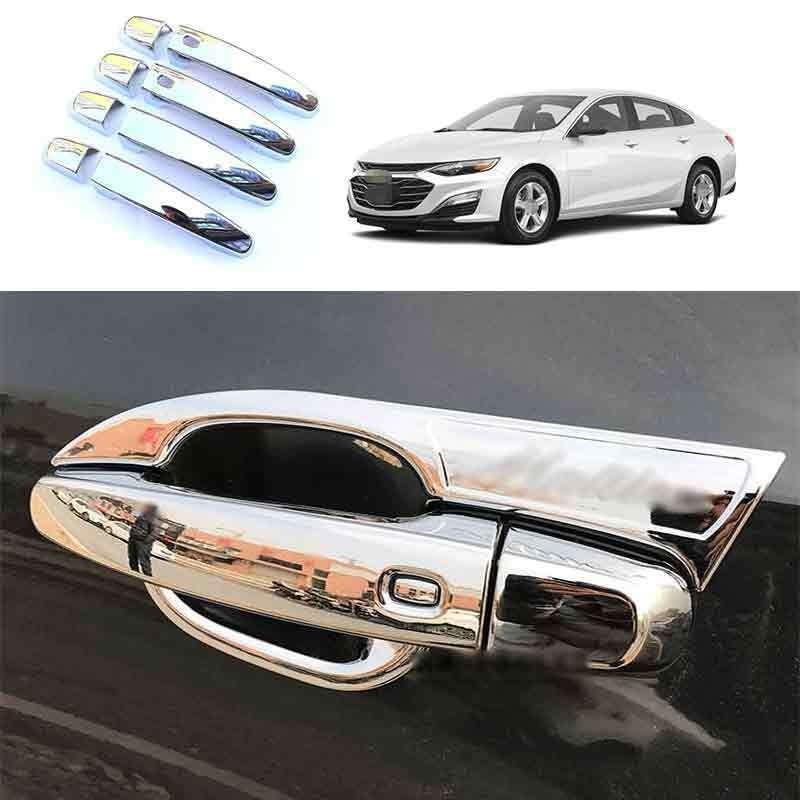 For Chevrolet Malibu 2019-23 Chrome ABS Outside Door Handle Molding Cover Trims