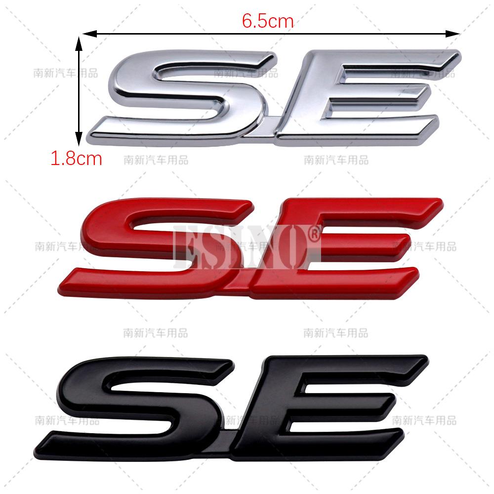 Car Styling 3D SE Car Metal Alloy RearTrunk Fender Adhesive Badge Body Tailgate Displaceme Emblem For Toyota Sienna