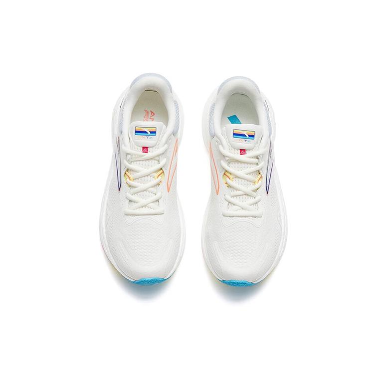 Anta C100 Nitrogen Technology Cushioning Breathable Low Top Running Shoes Women's White 122245586-3