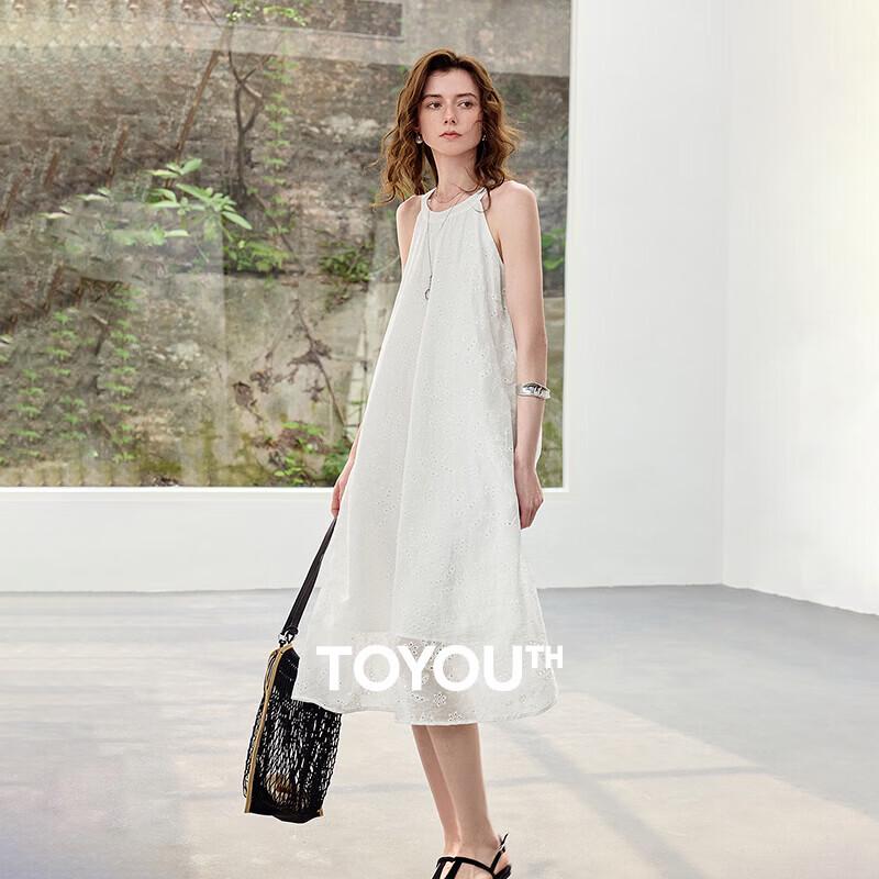 Chuyu Women s Lyocell Halter Neck A-Line Maxi Dress M