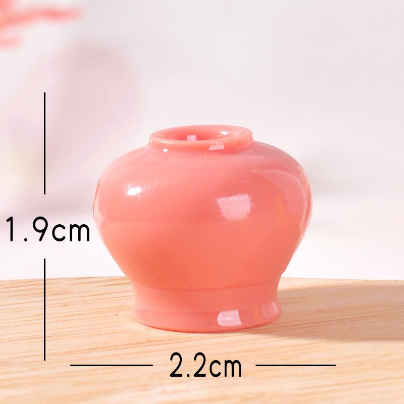 8Pcs Mini Colorful Vase Bottles/Pots Handmade Dollhouse Miniatures Vase Doll House Decora Kitchen Ornament DIY Accessories